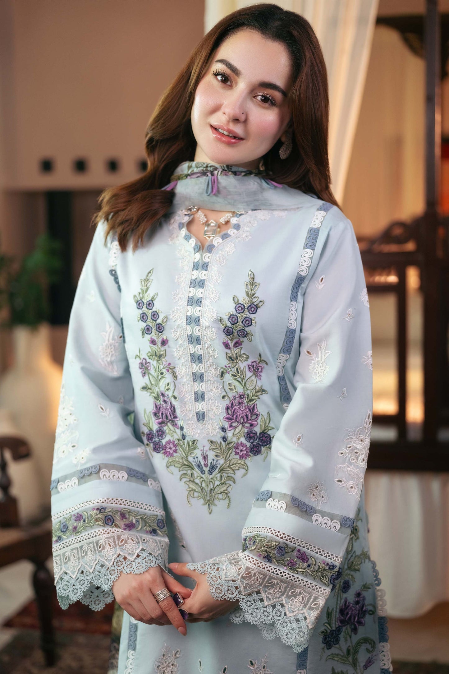 Luxury Pure Lawn Embroidered Eid Collection-500