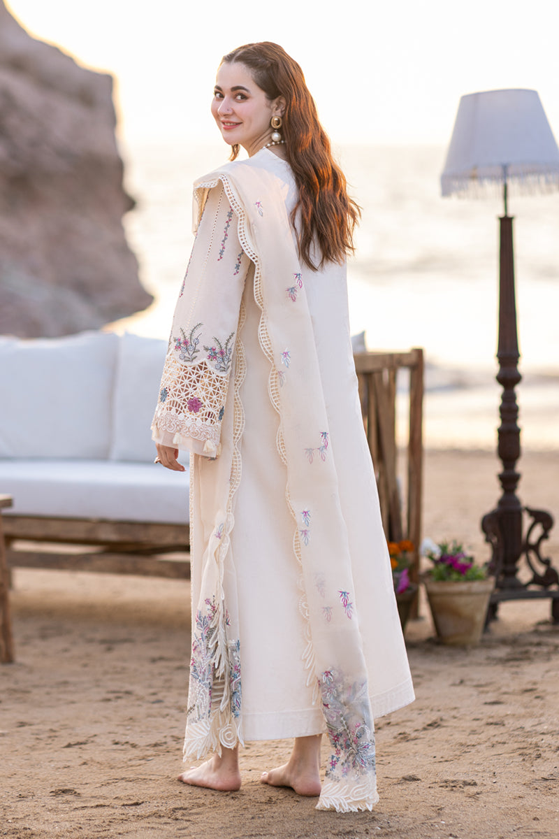 3PC LAWN EMB SHIRT WITH ORGANZA CUTWORK EMB DUPATTA AND TROUSER - 455