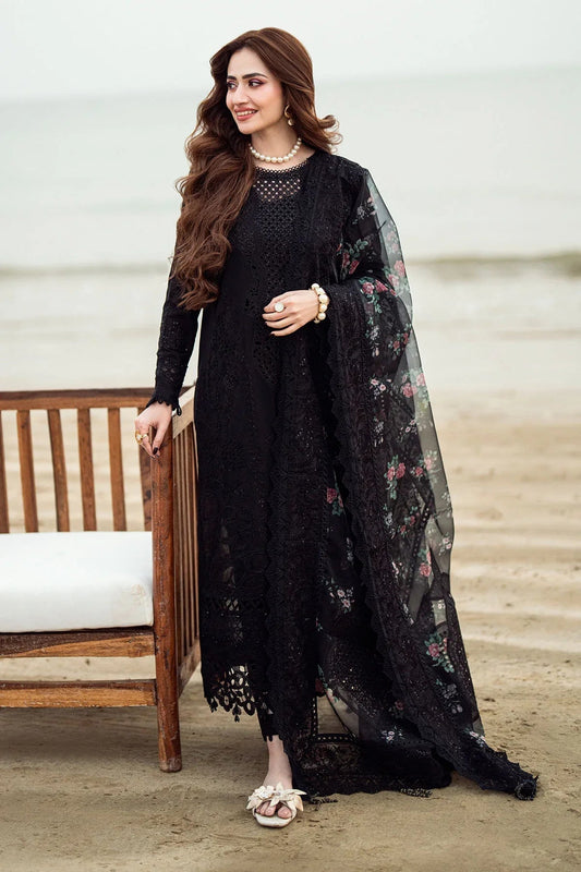 3PC DHANAK EMBROIDERED UNSTITCHED DRESS- 520W