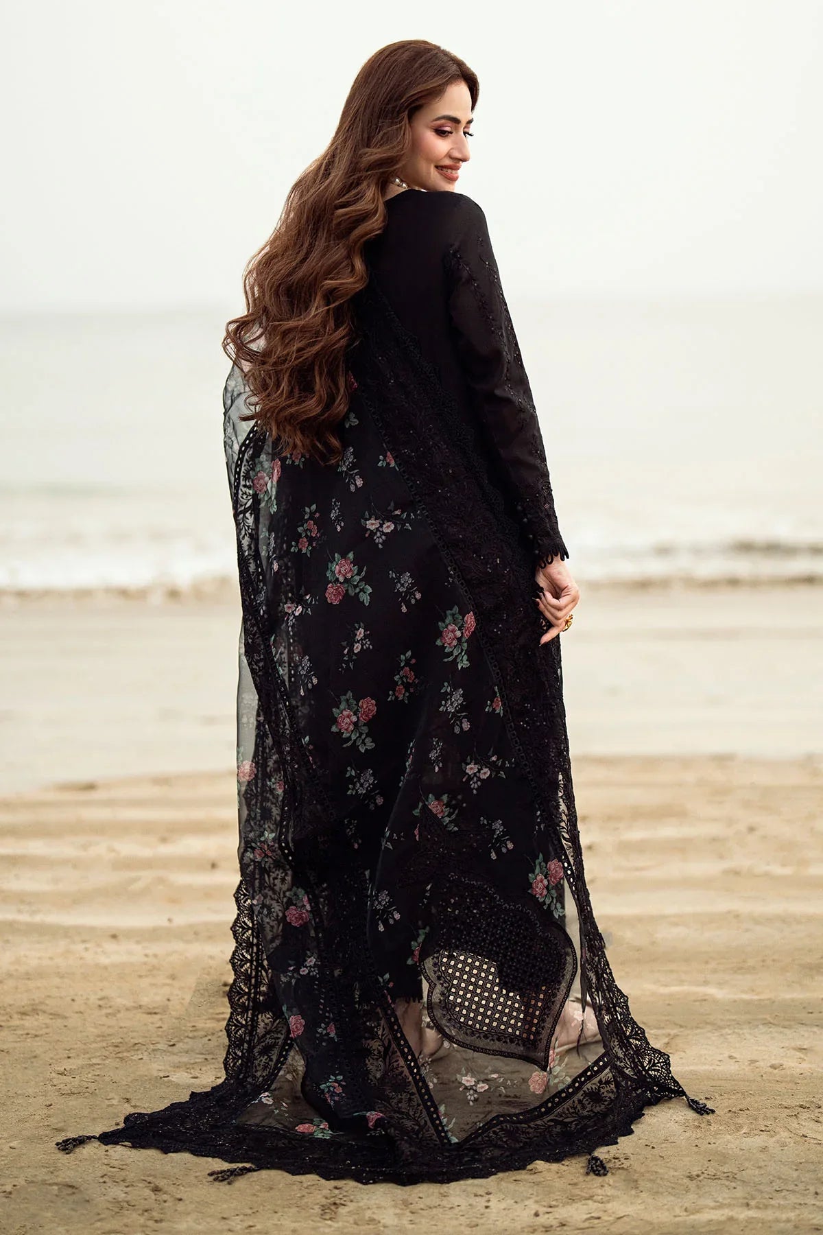 3PC DHANAK EMBROIDERED UNSTITCHED DRESS- 520W