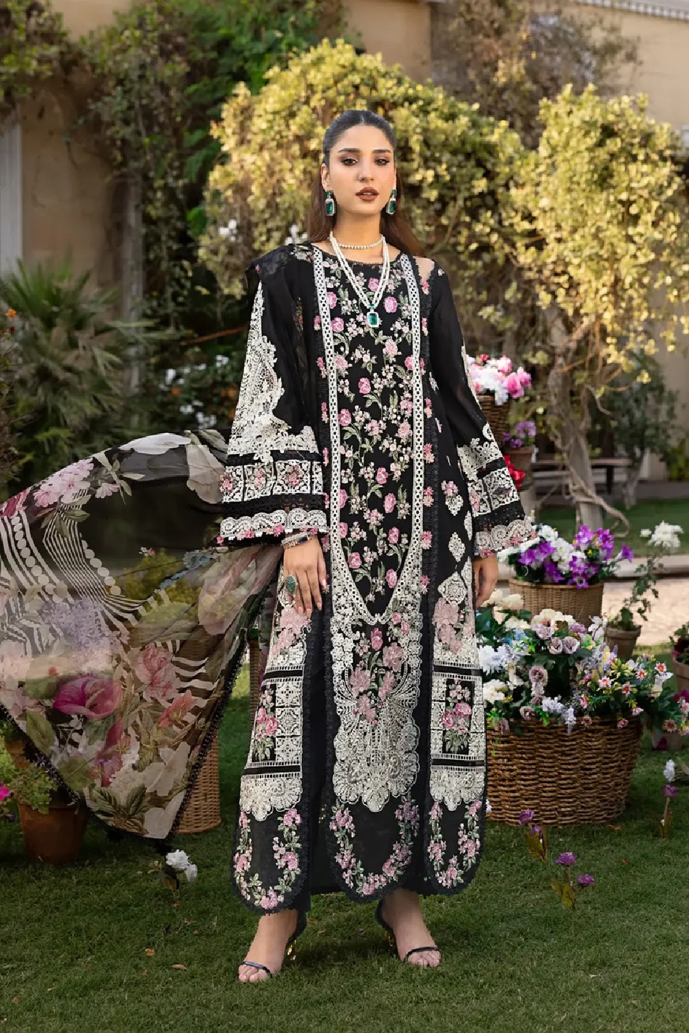 Premium - Luxury Lawn Edition' 26 -Chiffon Printed Dupata-702