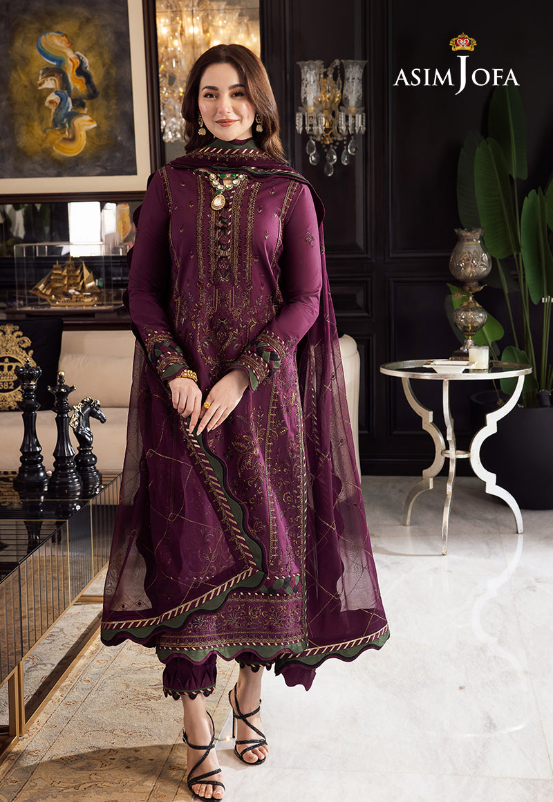 LAWN 3PC Embroidered Shirt With Chiffon Embroidered Dupatta-668
