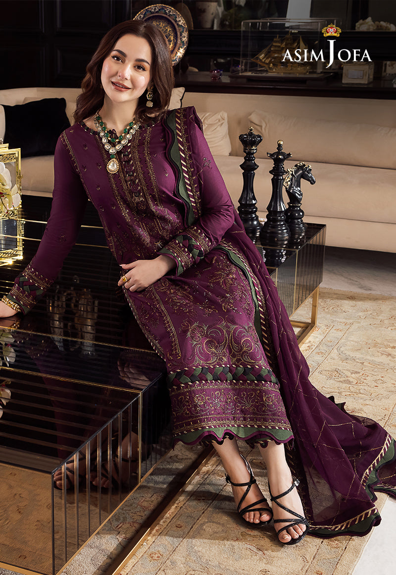 Unstitch Dhanak-3PC Embroidered With Dhanak Embroidered Dupatta-668