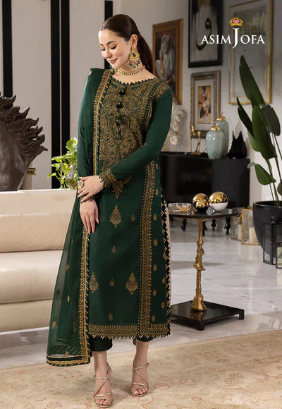 Dhanak Unstitch 3PC Embroidered With Chiffon Embroidered Dupatta-244