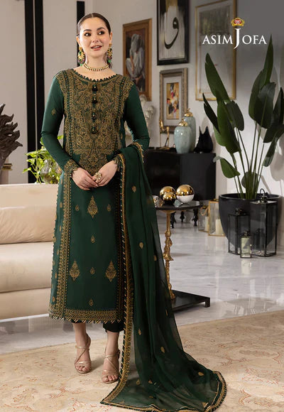 Dhanak Unstitch 3PC Embroidered With Chiffon Embroidered Dupatta-244